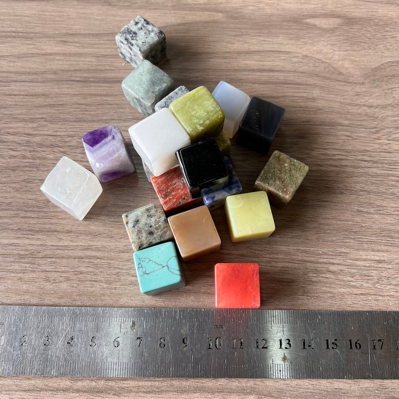 Crystal Cubes Set Crystal Square Assorted Crystal Carving Etsy