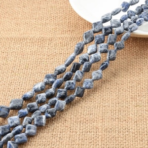Blue Sodalite Diamond Beads 10*15mm for DIY Jewelry Making Full Strand Wholesale