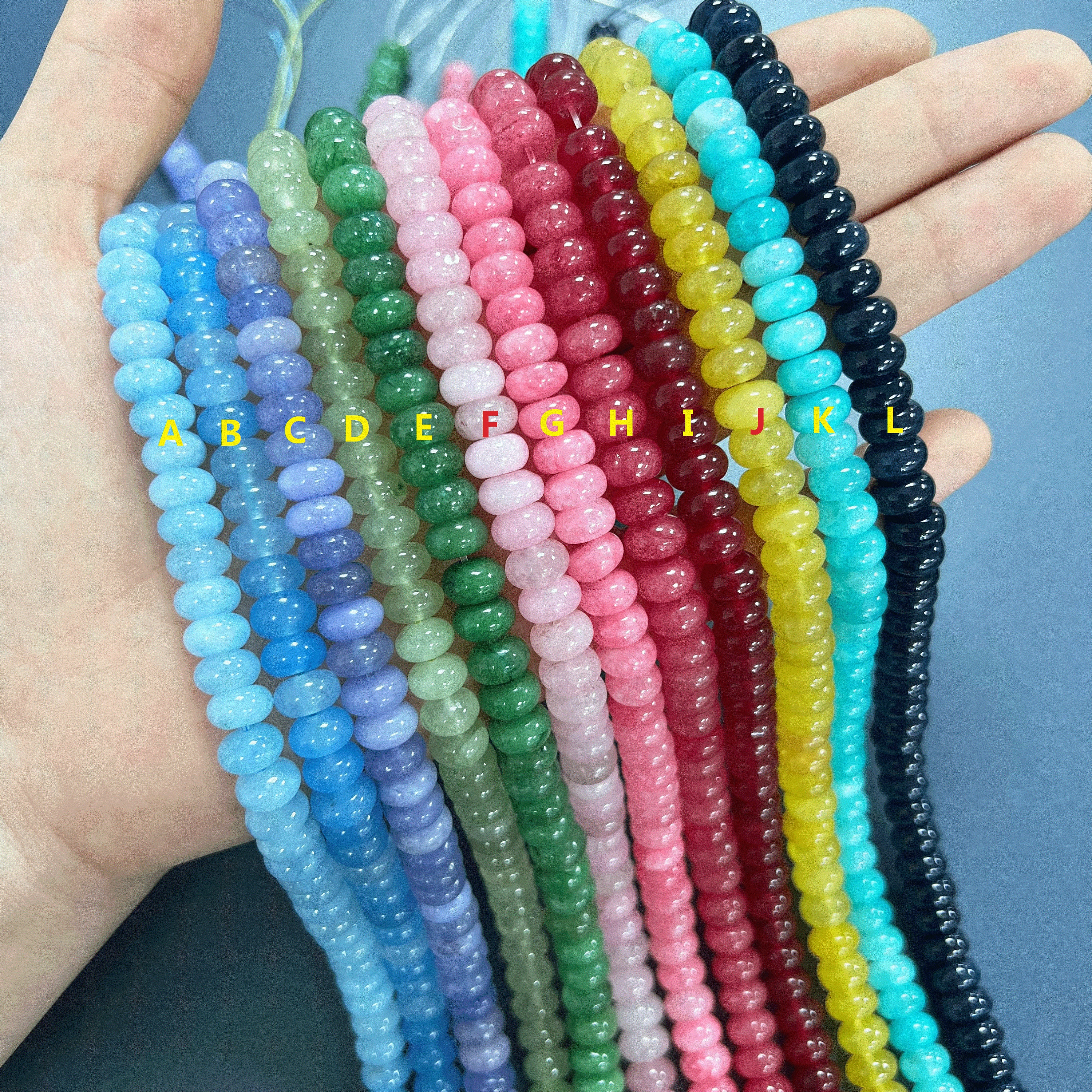Natural 5x8mm Faceted Multcolor Tourmalne Rondelle Gems Beads