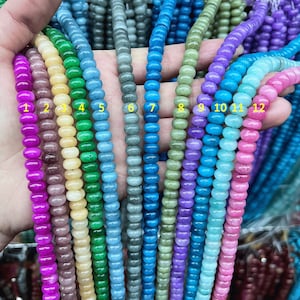 5x8mm Multi Rainbow Rondelle Beads, Colorful Gemstone Rondelle Beads for Jewelry Making Wholesale