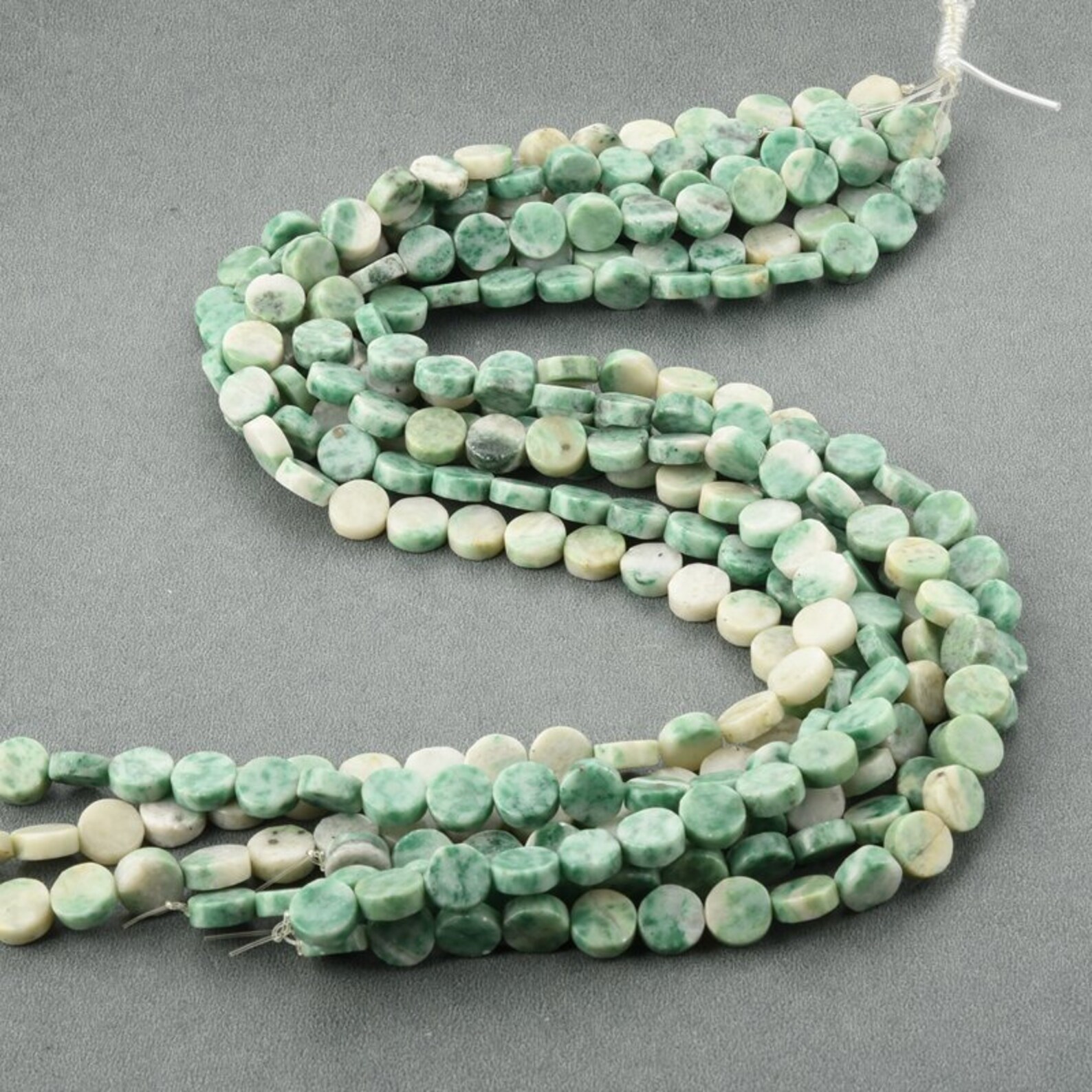 Green Spotted Round Flat Beads 10mm for DIY Jewelry Making Etsy