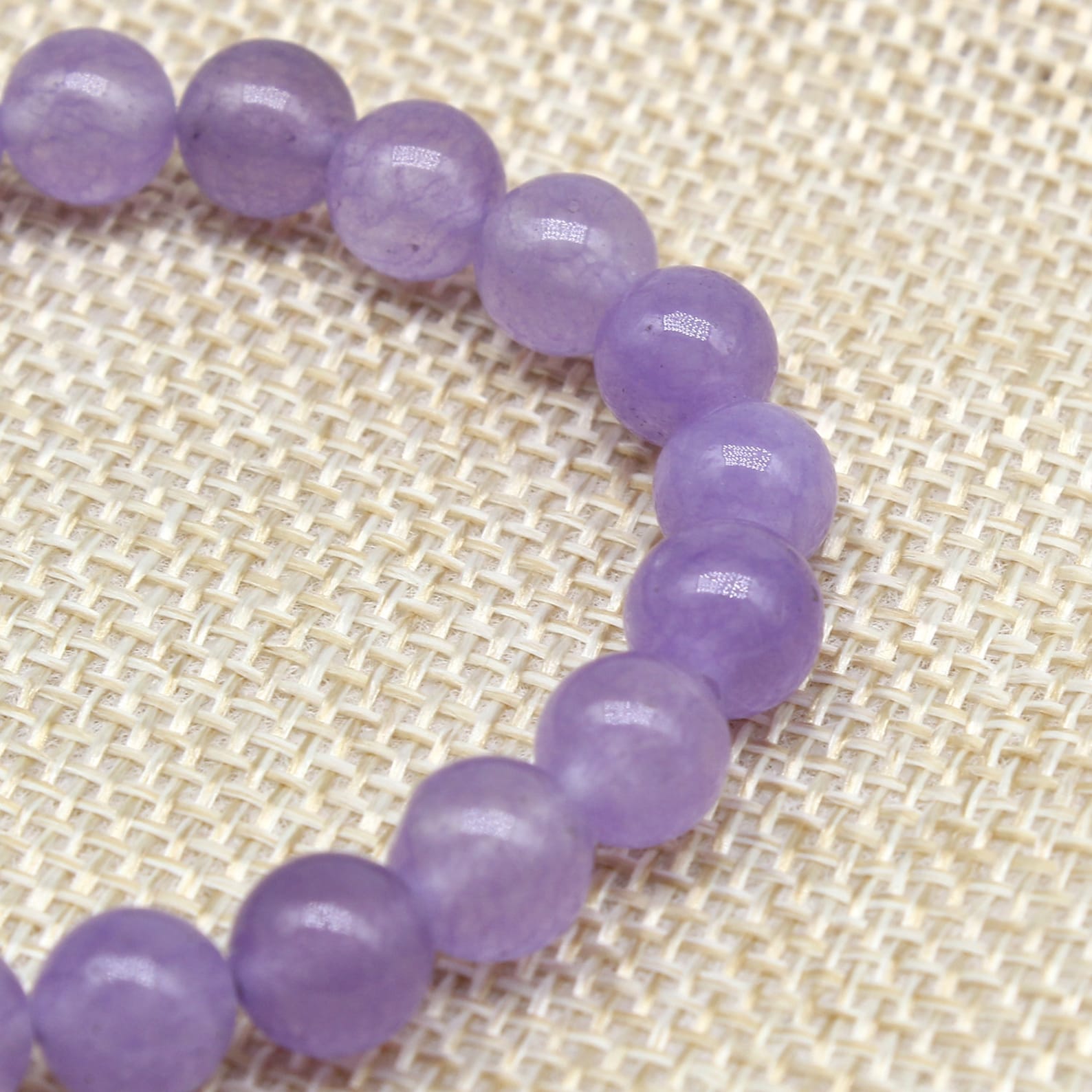 Purple Jade Beaded Stretch Bracelet for Women Cute Bracelet - Etsy