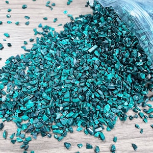 Mini Malachite Chips, Natural Gemstone Chips, Healing Crystal Gifts, Wholesale Crystal Chips