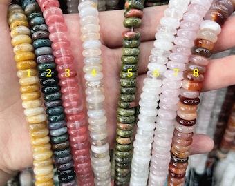4x10mm Edelstein Disc Rondell Perlen, Stein Flache Rondell Perlen, Spacer Perlen, Schmuckzubehör, Großhandel Perlen