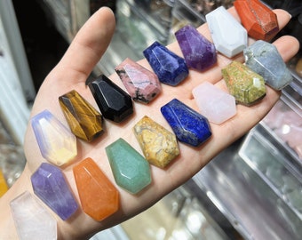 Ciondolo Bara In Cristallo Di Quarzo Trasparente Rosa Naturale, Mini Intaglio Per Reiki E Guarigione - Foto 4