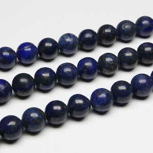 Natural Lapis Lazuli Round Beads, Dark Blue Lapis Lazuli Gemstone, Loose Beads, 4mm 6mm 8mm 10mm, Full Strand , Wholesale