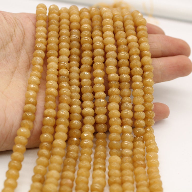 candy jade beads 6*5mm orange jade faceted beads gemstone quartz beads orange beads quartz beads sold as 1 strand