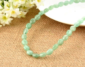 Aventurine Green Oval Beads 8 * 10 mm para la fabricación de joyas de bricolaje