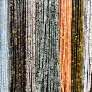 4 * 4mm runde Rohrperlen, Kristallquarz-Edelstein, Türkis, Achat, Quarz, Jaspis, Jade, lose Perlen, voller Strang, Großverkauf