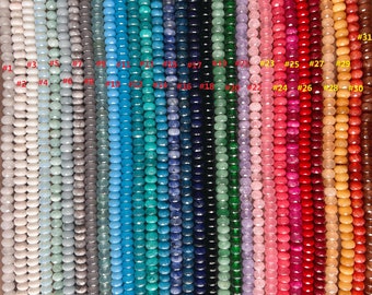 5*8mm Colored Jade Faceted Rondelle Beads, Rainbow Beads, Cute Beads, Loose Beads, Full Strand, Wholesale