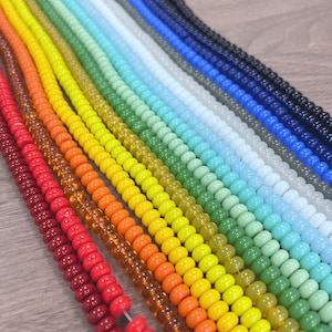 8mm Glass Rondelle Beads, Smooth Candy Color Abacus Beads, 5x8mm Spacer Beads, Jewelry Making