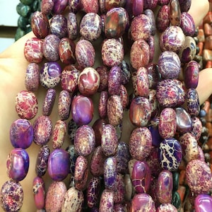 10*14mm imperial Jasper flat oval beads, purple African opal beads, purple impression jasper beads, shoushan stone FGMO,