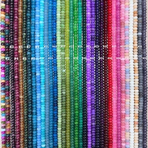 New Colors! 5*8mm Colored Jade Rondelle Beads, Smooth Rondelle Beads, DIY Jewelry, Wholesale Beads