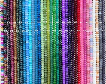 New Colors! 5*8mm Colored Jade Rondelle Beads, Smooth Rondelle Beads, DIY Jewelry, Wholesale Beads