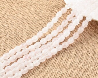 Pink Rose Quartz Barrel Beads 8*10MM for DIY Jewelry Making