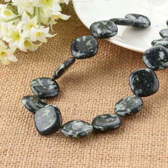 Natural Gray Pyrite Flower Loose Beads For Jewelry Making - 7-8/16mm, DIY Craft