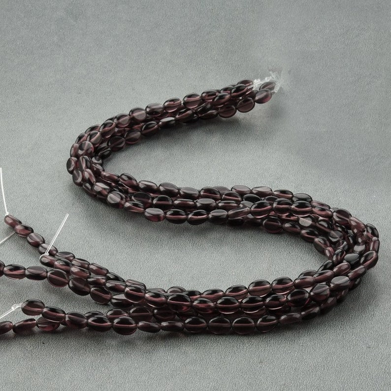 Purple Amethyst Flat Oval Beads 6*8mm for DIY Jewelry Making