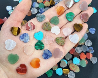 14mm Assorted Crystal Heart Flat Stone for DIY Jewelry Making