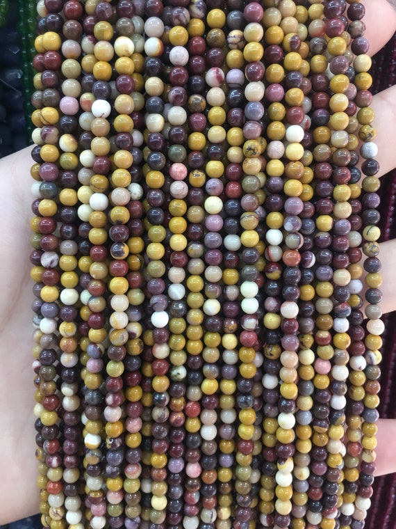 3mm Mookaite Jasper Round Beads, Colorful Beads, Earthy Beads, Loose beads,  Full Strand, Wholesale