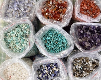 Wholesale Crystal Chips, Undrilled Gemstone Chips Bulk, Irregular Mini Crystal Beads Lot, DIY Jewelry, Crystal Gift