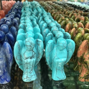 2&quot; Crystal Angel Statue, Pocket Angel, Gemstone Angel Sculpture, Home Decoration, Peace and Love, Healing Crystal, Crystal Gift, Wholesale
