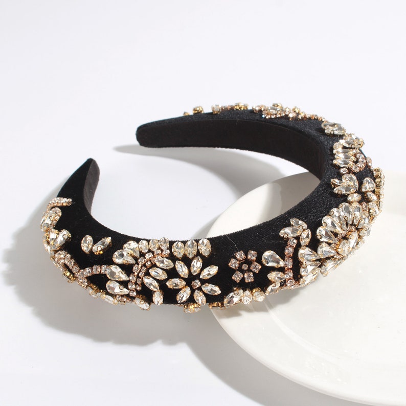 Shiny Rhinestone Headband Sparkly Crystal Wide Hairband Etsy