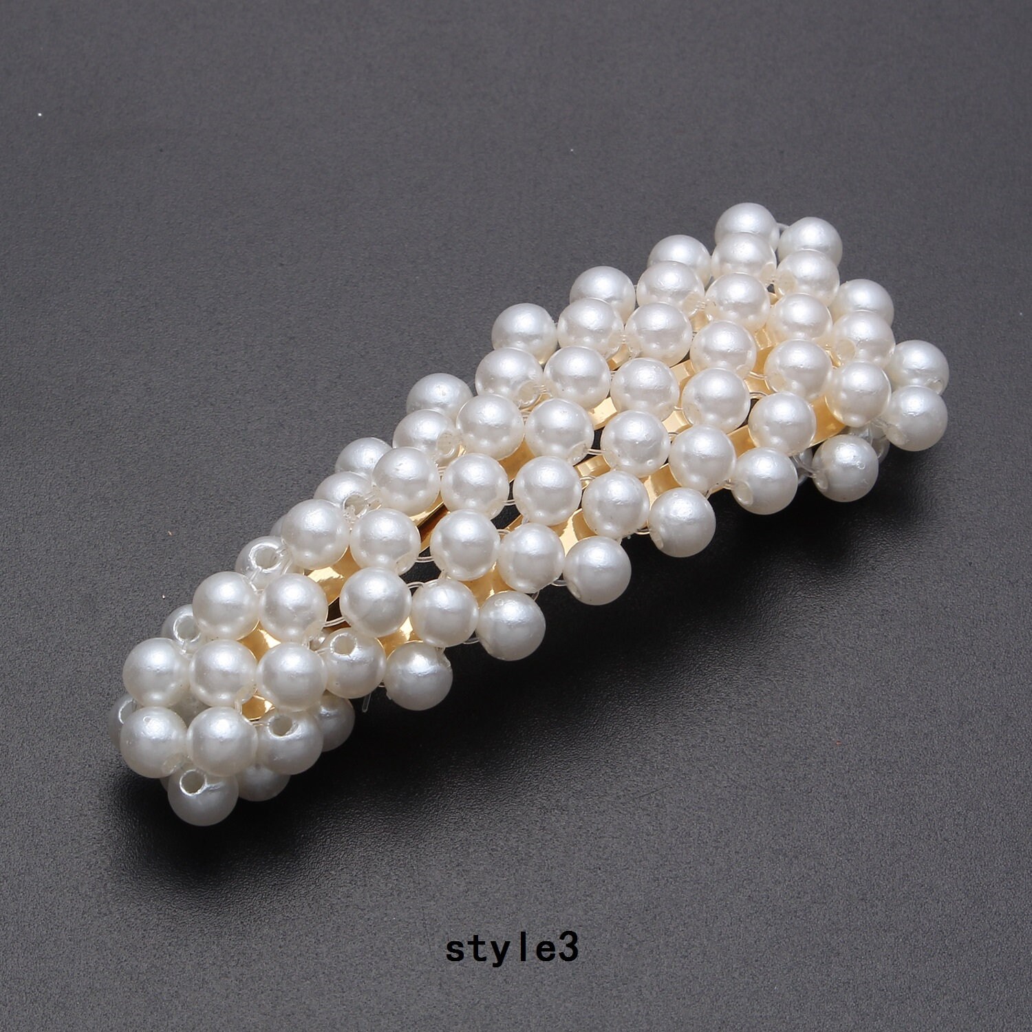 Faux Pearl Hair Clip Pearl Beaded Hair Pin Gold Plated Hair Etsy