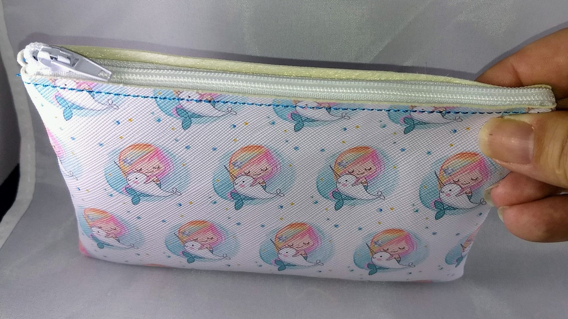 Top Zipper Bag in the Hoop Embroidery Design Exposed Seams Etsy