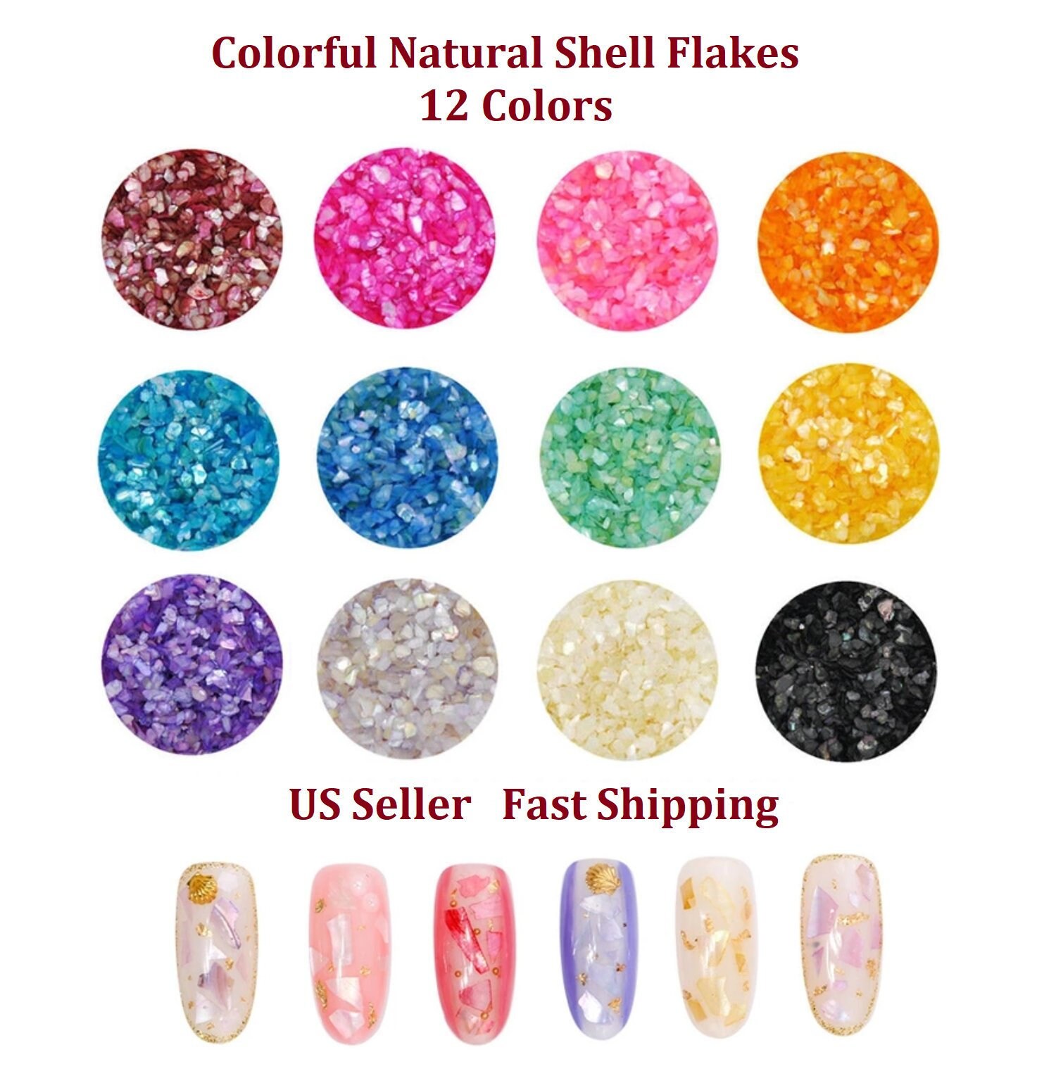 Mermaid Mix Seashell Fake Sprinkles Mix, Faux Sprinkles, Candy for Nail  Art, Decoden, Cabochons, Resin, Slime Toppings, Mixers