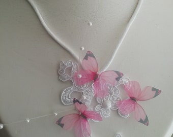 Butterfly wedding necklace
