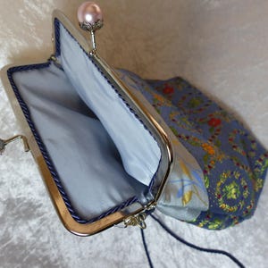 vintage brocade fabric and silk bag image 3
