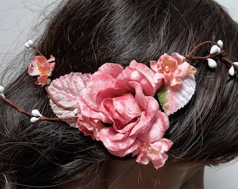 crown accessory hairstyle bridal flowers velvet