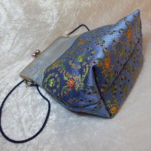 vintage brocade fabric and silk bag image 4