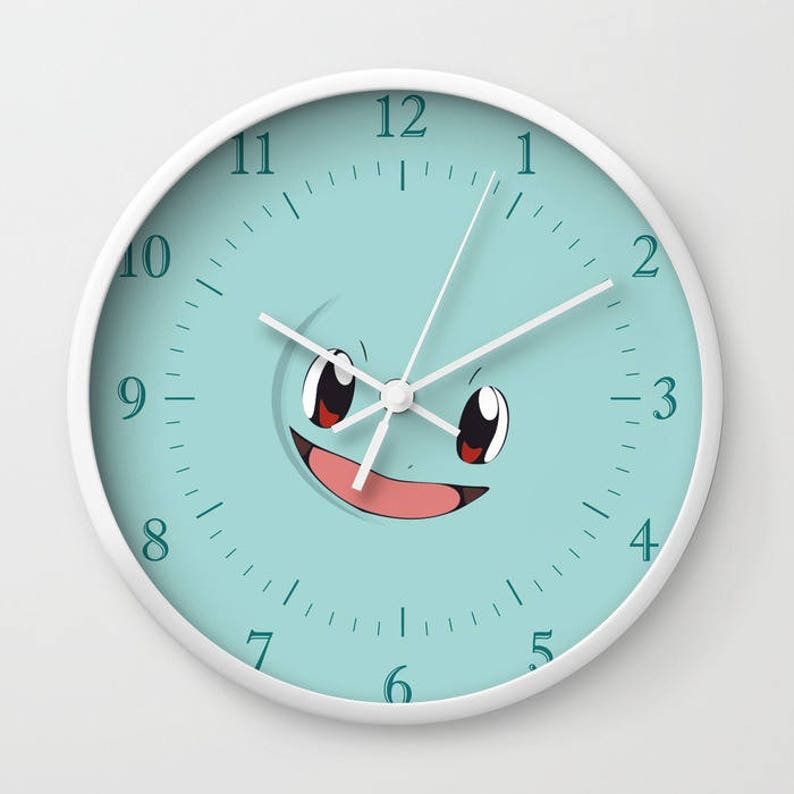 Squirtle Inspired Wall Clock Pokemon Inspired Wall Clock Etsy Israel