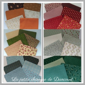 Set of 6 patch fabric coupons