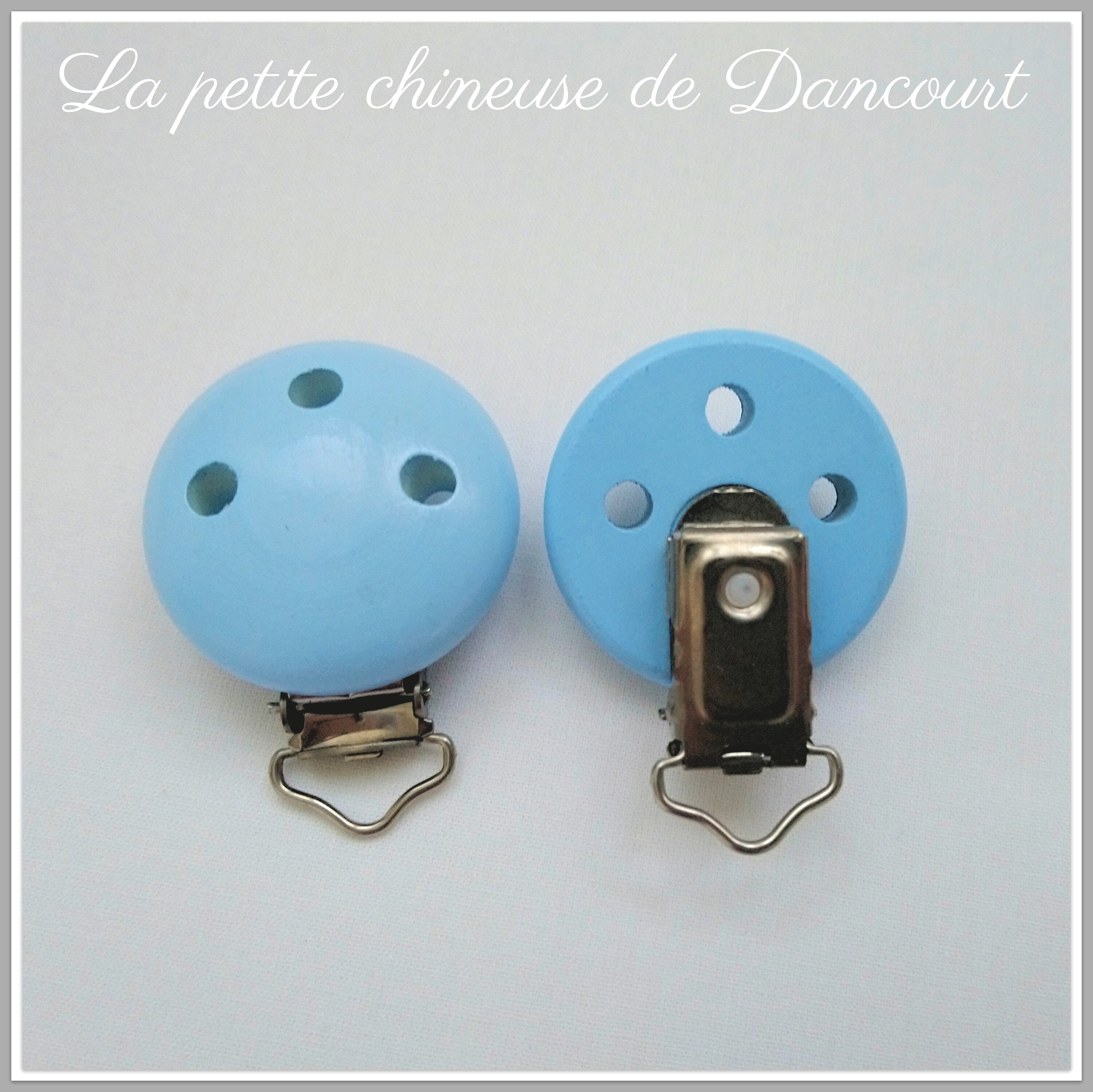 Lot De 2 Clips Attache-tétine En Bois - Norme DIN 71-3, 35 Mm, Allemagne, Neuf