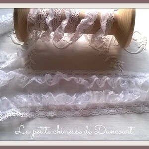 Ecru, white or black shabby nylon lace White