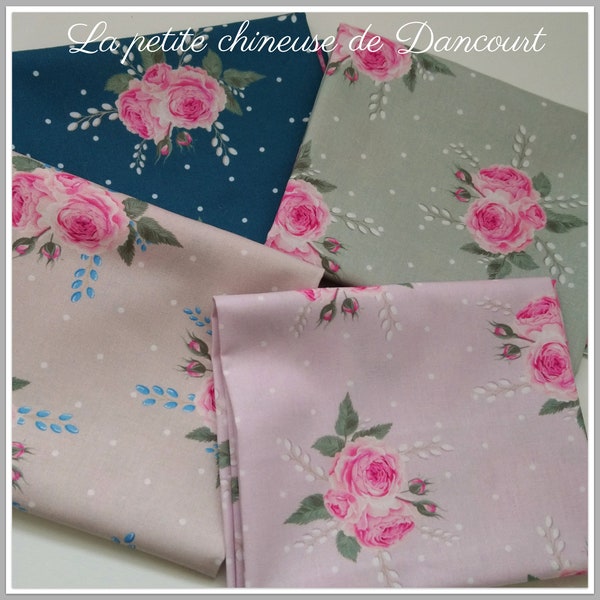 Tissu Campagne chic modèle Roses