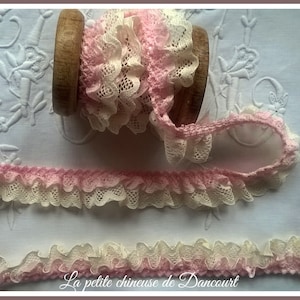 Dentelle Anna Ecru et rose