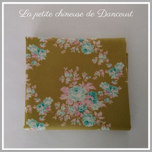Tilda Autumn green pink fabric coupon