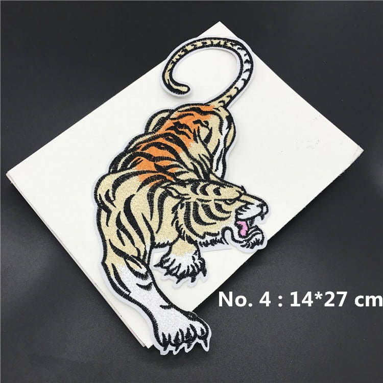 Adhesive Embroidered Tiger Patch/ Tiger Embroidery Patch/ Iron Etsy