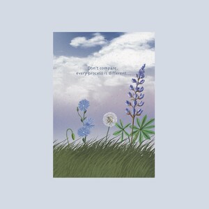 Postkarte „Nicht vergleichen, jeder Prozess ist anders...“