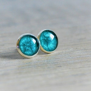 Turquoise blue earrings Stud earrings Stud earrings Cuff earrings Minimalist earrings