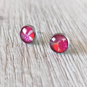 Boucles D'oreilles En Grenat Et Argent 925 (4,0 G) - Pendantes, Dormeuses, Occasion