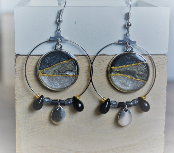 Orecchini a cerchio in argento, da donna, in acciaio inox, con cerchio, unisex, con teschio, Nessuna pietra preziosa
