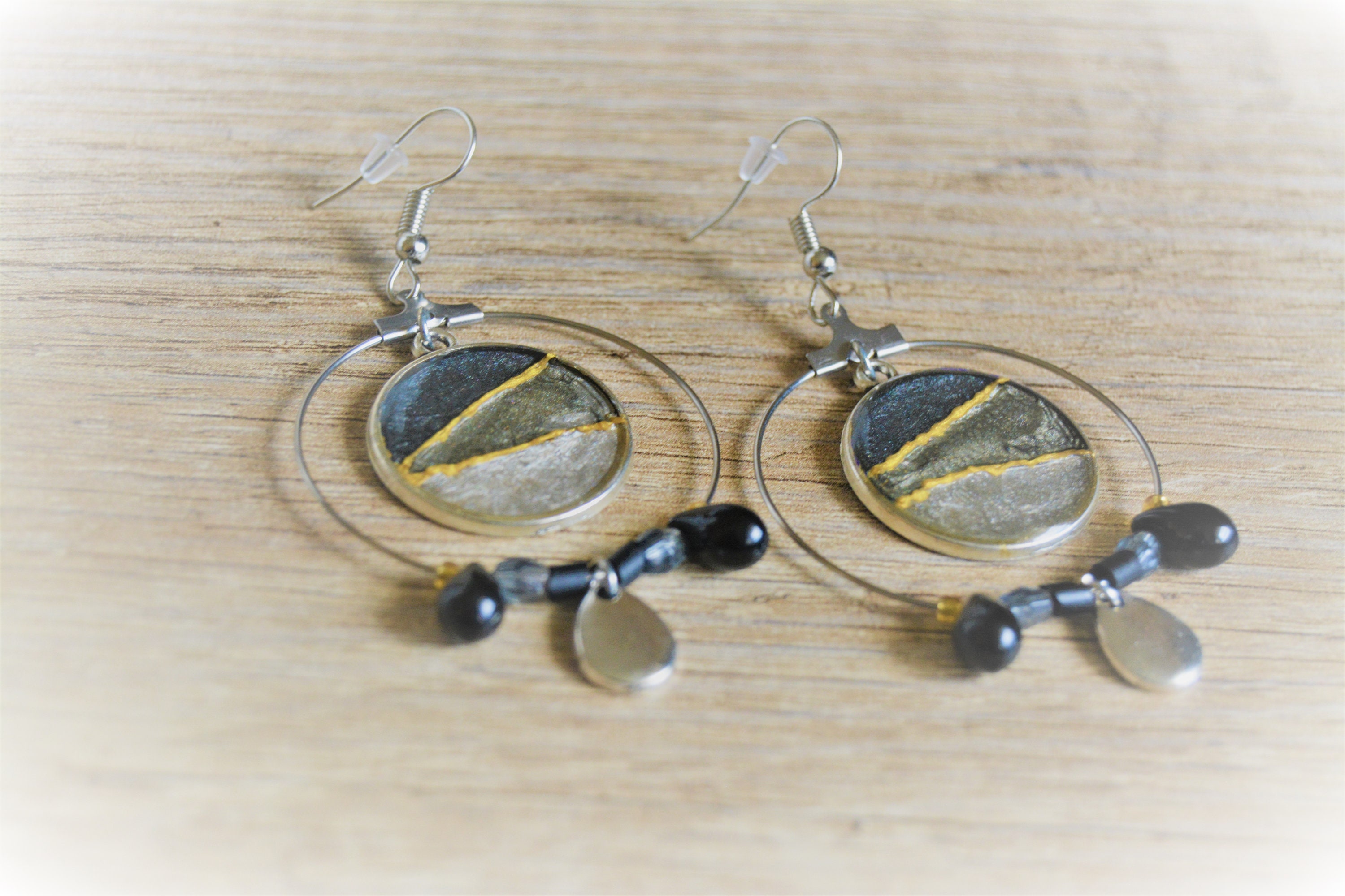 BeYOUtifulthings 1 Paio Orecchini A Cerchio Con Teschio, Acciaio Chirurgico 316L, Colori Disponibili: Argento, Oro, Nero, Diametro 16 Mm - 2