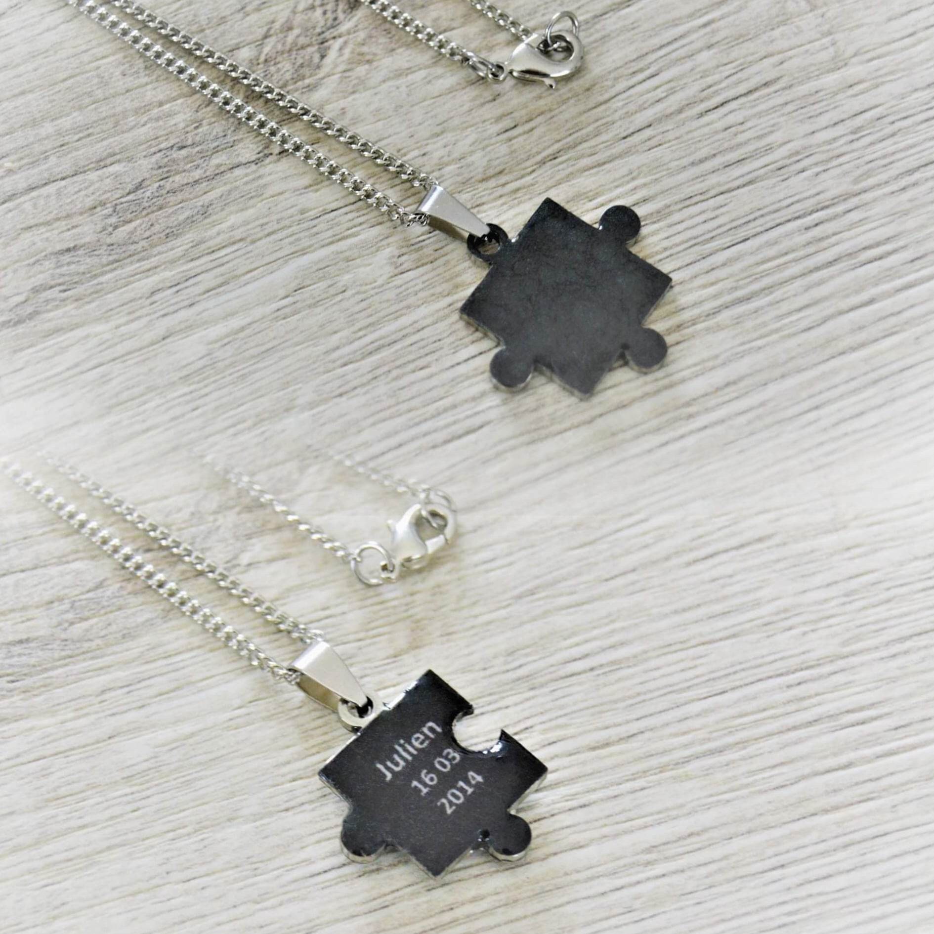 We just fit Interlocking Puzzle piece necklace and keychain set (2 p –  Completely Hammered