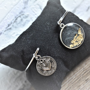 Black gold silver bracelet Black gold bracelet Silver cuff bracelet Black gold leaf bracelet Fine bracelet Open Valentine&#39;s Day bracelet