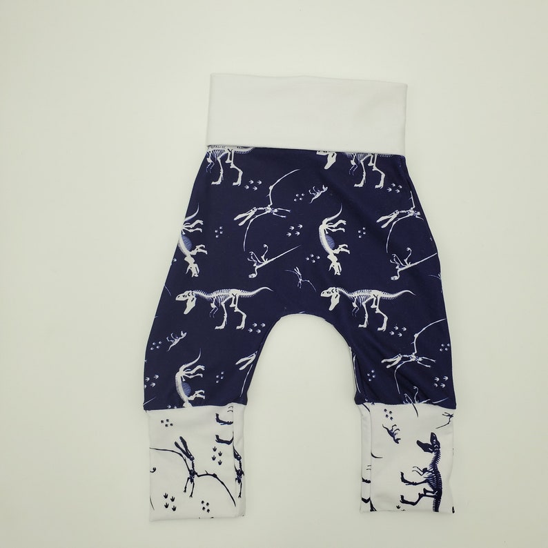 Baby Clothing Sets Grow With Me Pants Hat Headband Shoes Boots Hand Made in USA Dino Bones