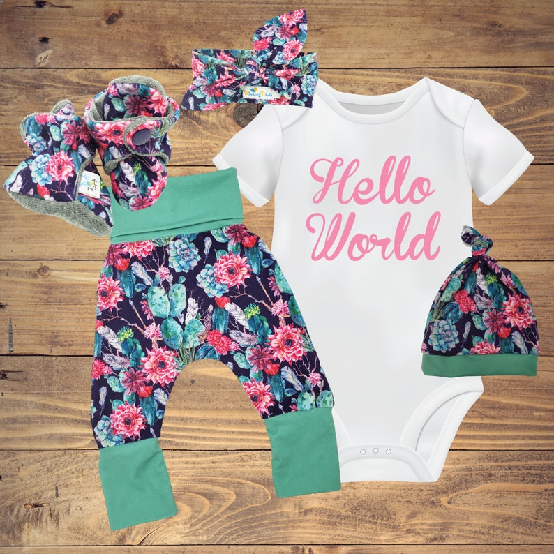 Baby Clothing Sets Grow With Me Pants Hat Headband Shoes